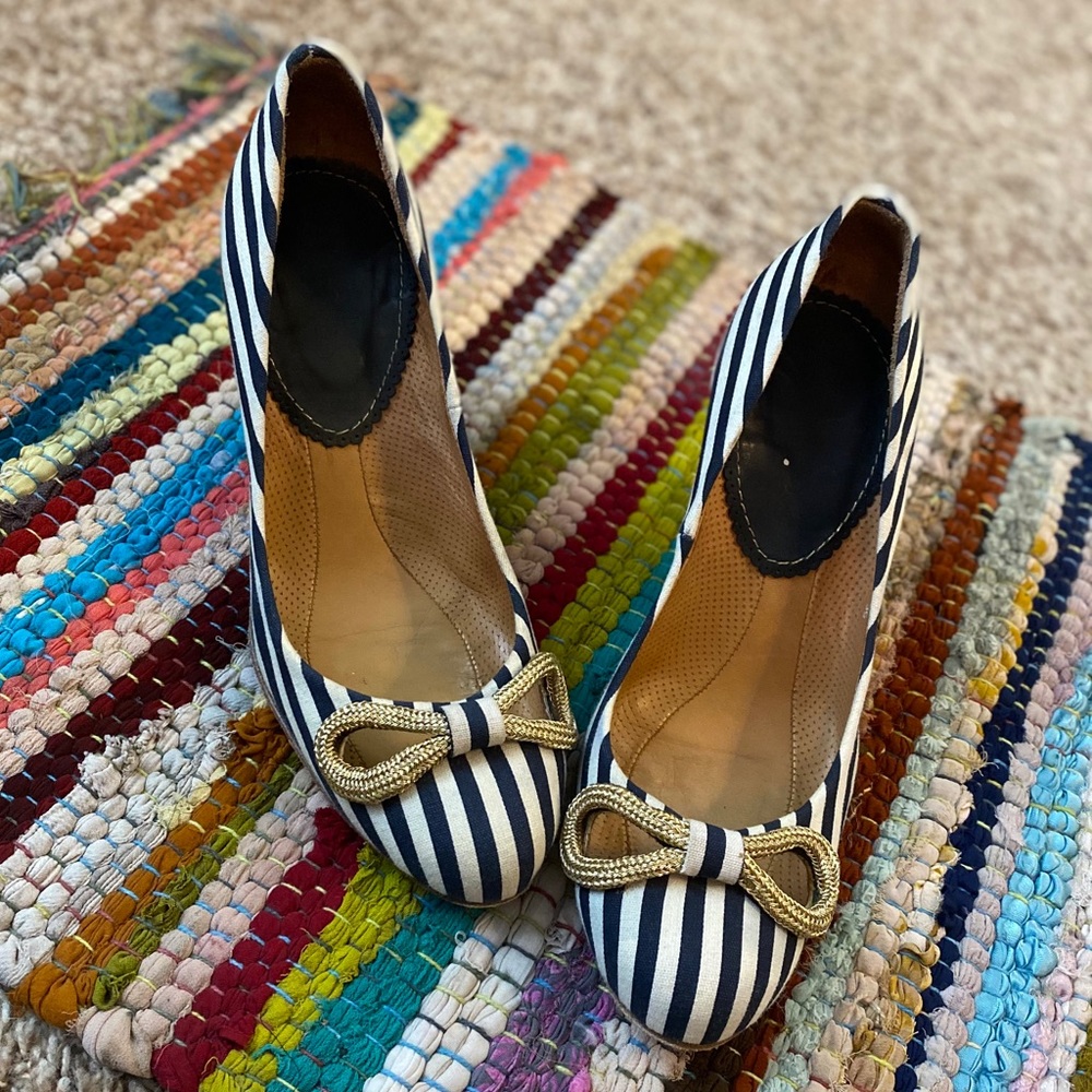 Anthropologie Striped Heels